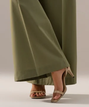 Solid Cambric Flared Pants