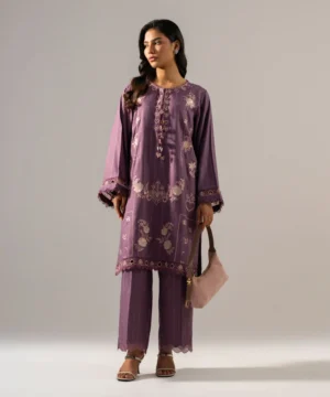 Embroidered Crepe Shirt