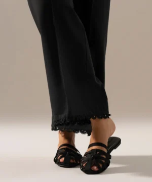 Solid Cambric Flared Pants